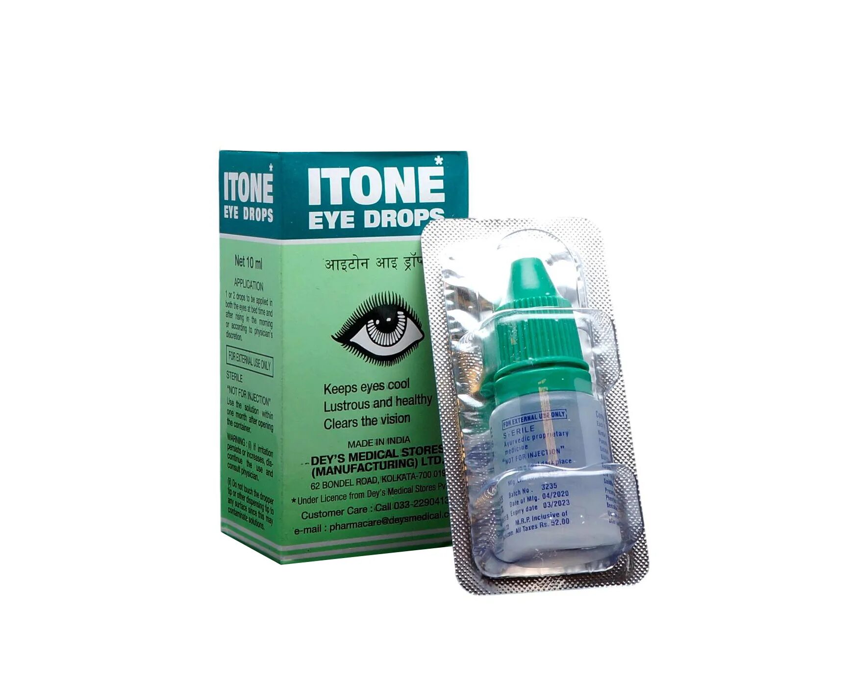 Капли для глаз фото Капли Айтон (Itone Eye Drops) Dey's, 10 мл - купить в магазине Амрута.ру