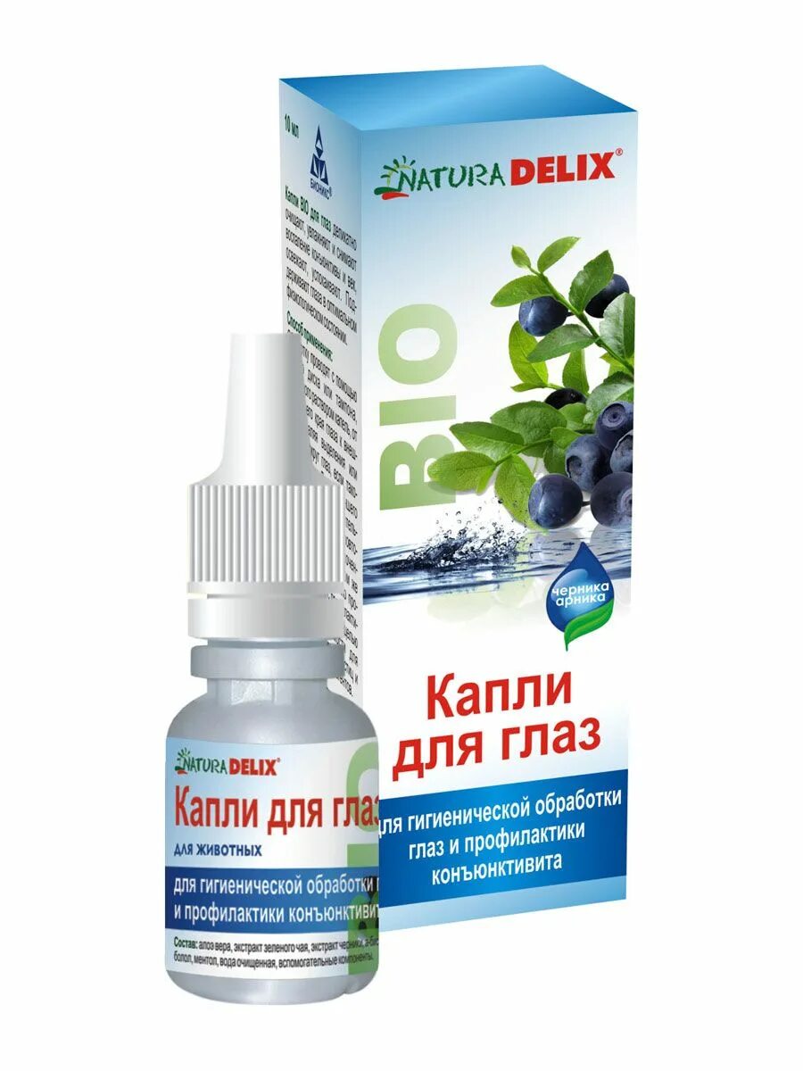 Капли для глаз фото DELIX NATURA BIO капли для гигиенической обработки глаз и профилактики конъюктив