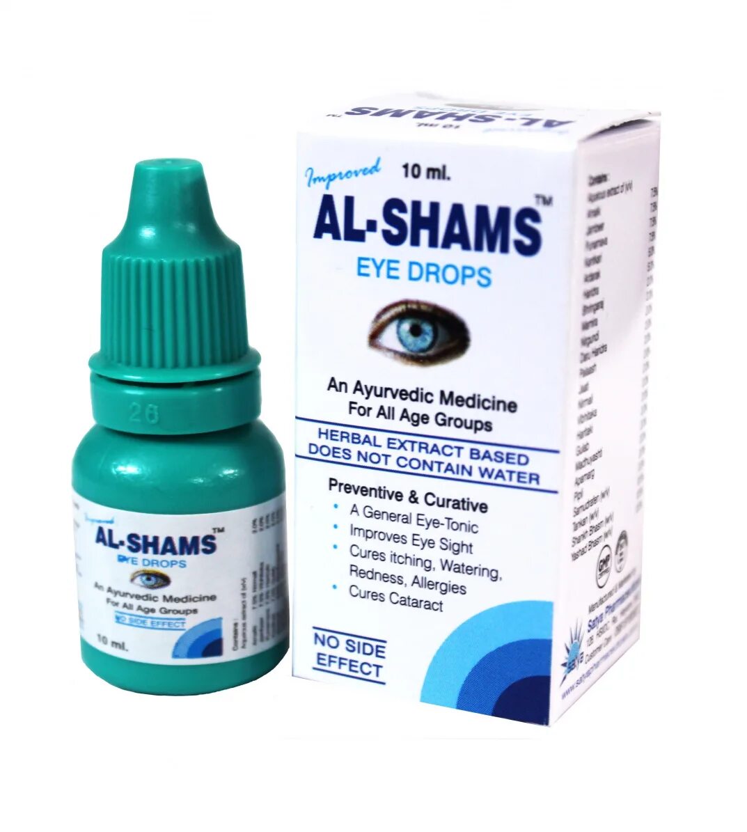 Капли для глаз фото Капли для глаз Аль-Шамс (Al-Shams Eye Drops), Satya, 10 мл. - Аюрведические това