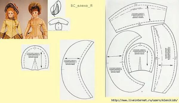 Капор для куклы выкройка Pin by На Бережная on одежда для кукол Antique doll dress, Doll dress patterns, 