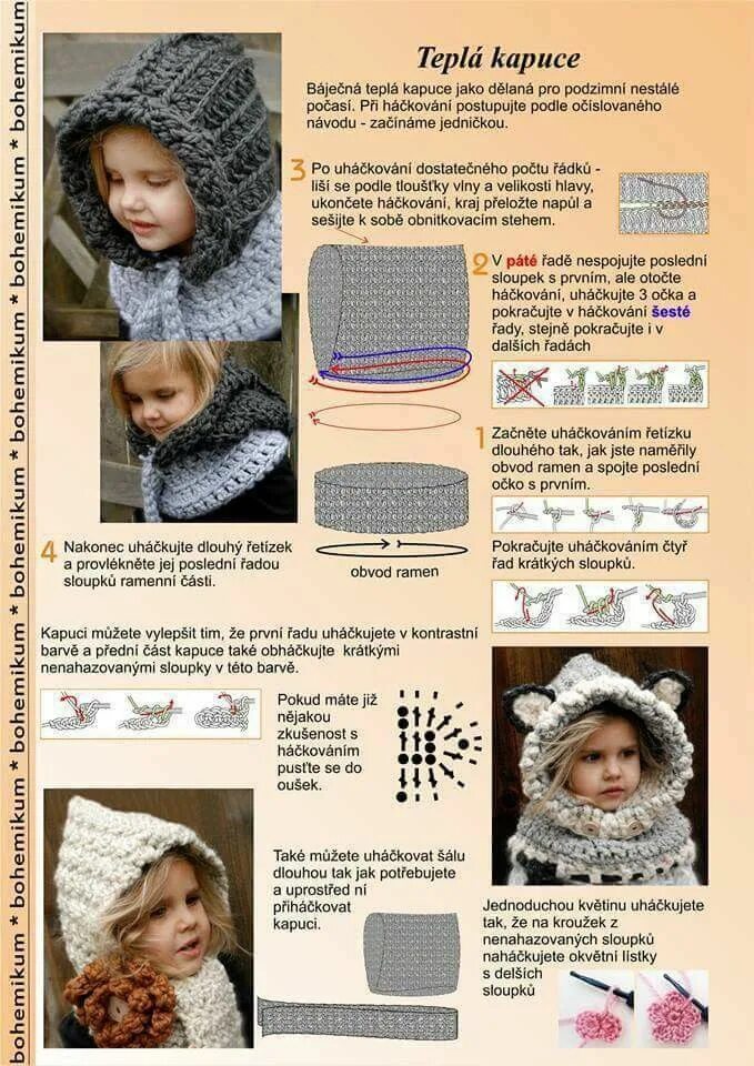 Капор крючком схема Cappuccio sciarpa Crochet hats, Crochet baby beanie, Crochet baby hats