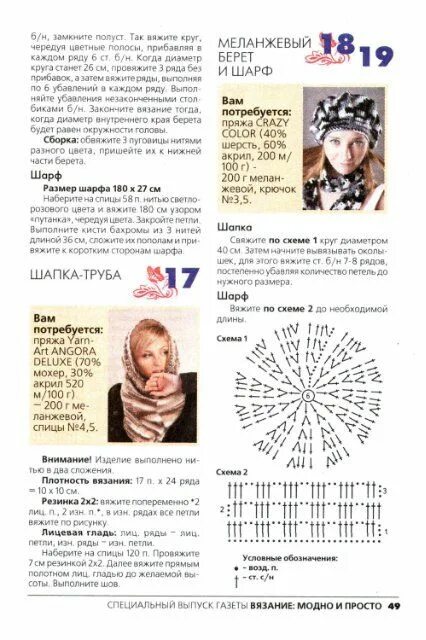 Капор связать крючком схема Шапочки, аксессуары. Спецвыпуск. Обсуждение на LiveInternet - Российский Сервис 