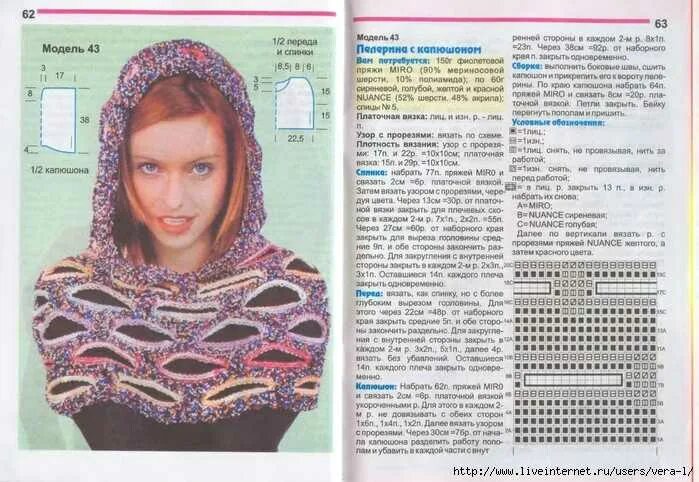 Капор связать крючком схема и описание Описание вязание капор: найдено 88 картинок