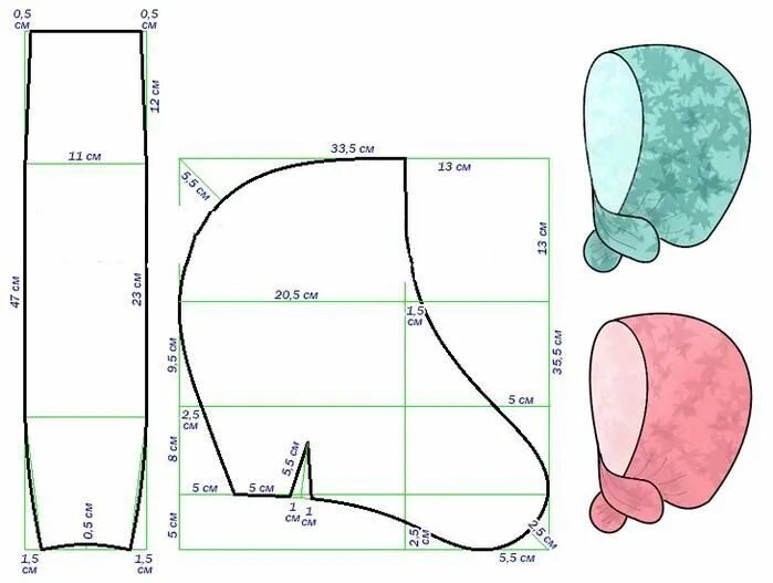 Капор выкройка бесплатно в натуральную величину Patterns and pictures for Hat / Hood headpiece - Can work well with up-cycled wo