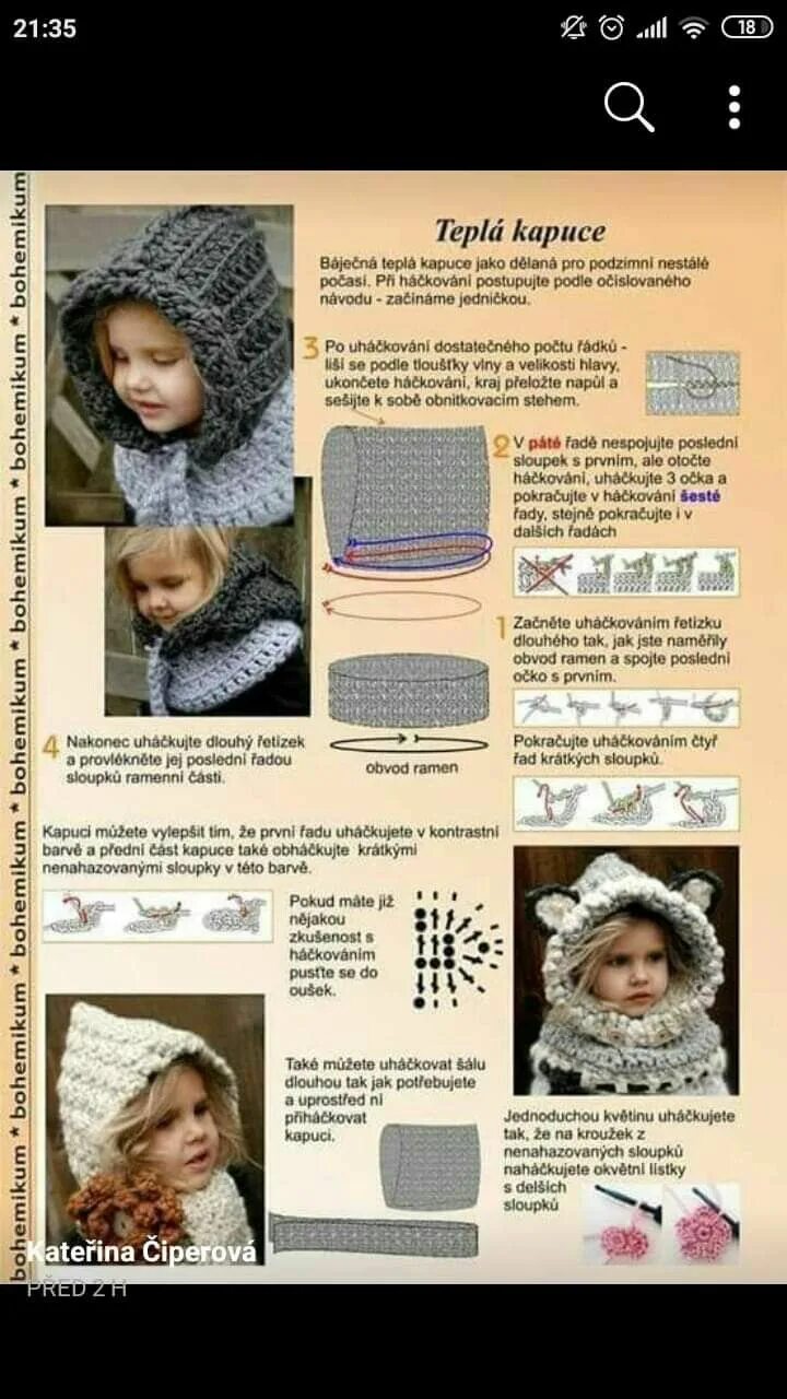 Капор женский связать крючком схема и описание Пин от пользователя Mariella Fava на доске maglia e uncinetto Детские вязаные ша