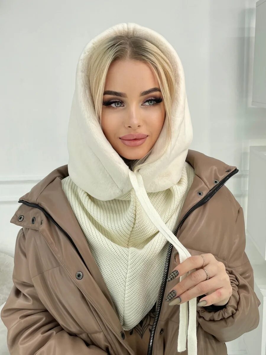 Капор женский зимний фото Капор женский зимний из экомеха Лилия 53515774 купить в интернет-магазине Wildbe