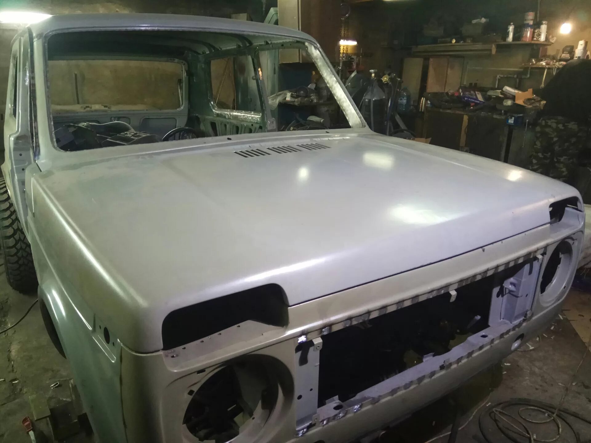 Капот нивы фото Капот - аллигатор. - Lada 4x4 3D, 1,8 л, 1996 года своими руками DRIVE2