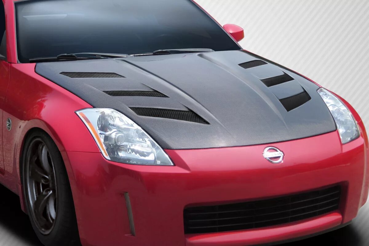 Капот тюнинг фото 2003-2008 Nissan 350Z Carbon Fiber Hoods : Duraflex Body Kits