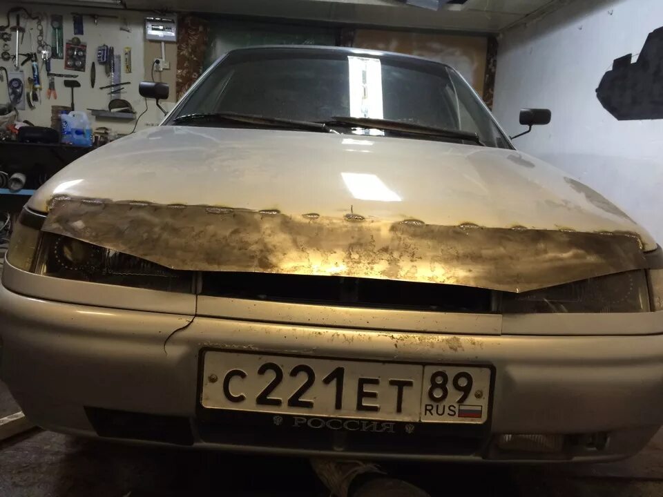 Капот ваз 2110 фото "Злой капот" на ваз 2110 - Lada 21104, 1,6 л, 2005 года стайлинг DRIVE2