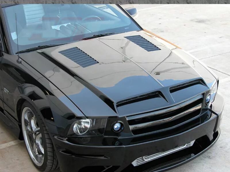 Капоты авто фото Find 2005-2009 Ford mustang T6 style fiberglass hood body kit + free hood pin in