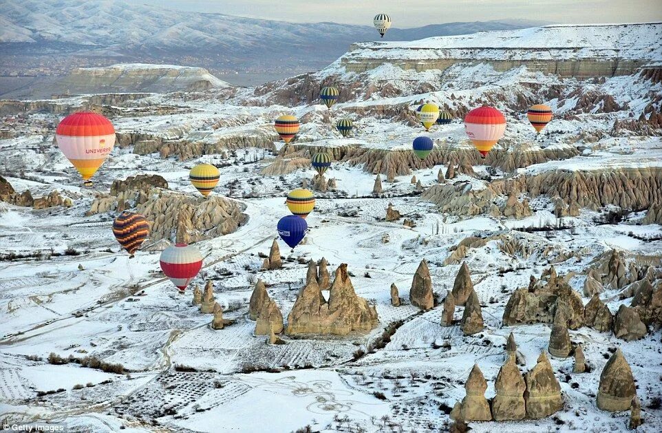 Каппадокия в декабре фото турция цена 2024 Hot air balloons flood the sky over Turkey's Cappadocia region Cappadocia, Some 