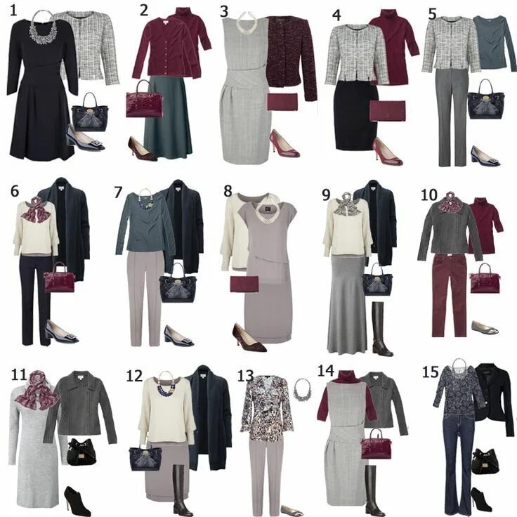 Капсула одежды фото HugeDomains.com Capsule wardrobe, Casual wardrobe, Business casual outfits winte