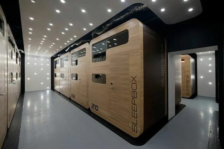 Капсульный отель сочи аэропорт фото Sleepbox micro hotel Intérieur futuriste, Chambre hôtel, Petites chambres