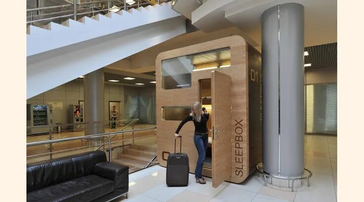 Капсульный отель в аэропорту фото El Sleepbox, la cápsula para dormir en aeropuertos #Gestion Hotel de diseño, Hot