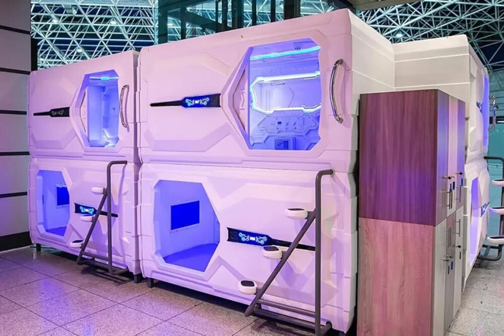 Капсулы для сна в аэропорту фото В аэропорту Сочи открылся капсульный отель Aerolive