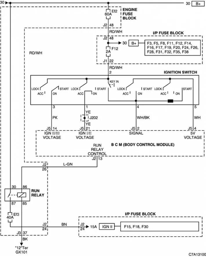 Каптива электросхемы Electrical diagram of power supplies (Chevrolet Captiva 1 2006-2018: Electrical 