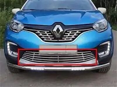 Каптур тюнинг решетки Накладка на решетку бампера RENAULT KAPTUR 2016- Tube Type 16 мм