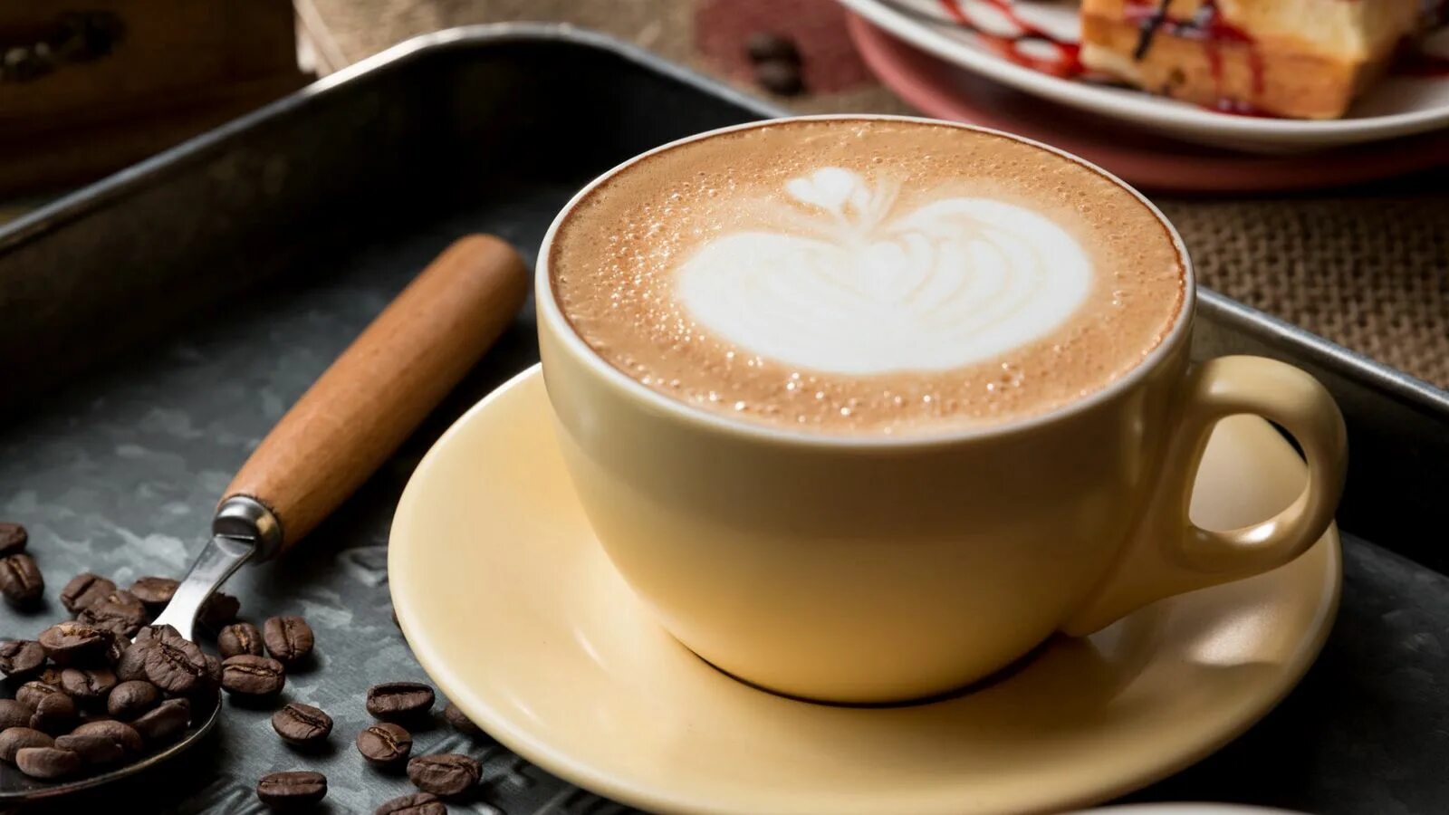 Капучино с шоколадом фото Download wallpaper 1600x900 coffee, cappuccino, foam, cinnamon, corn widescreen 