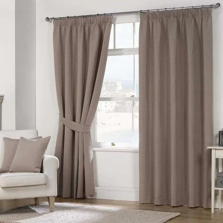 Капучино цвет штор в интерьере фото Julian Charles Naples Fully Lined Ready Made Curtains in Mocha Curtains ready ma