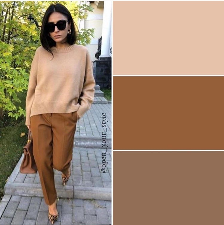 Капучино в одежде сочетание LOOK OF YOUNG Combinacion colores ropa, Como combinar colores ropa, Combinacione