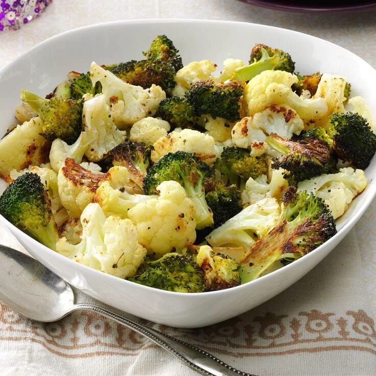 Капуста брокколи фото рецепты Roasted Broccoli & Cauliflower Recipe Vegetable recipes, Roast broccoli and caul