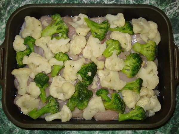 Капуста брокколи фото в духовке Курица с брокколи и цветной капустой - пошаговый рецепт с фото на Повар.ру