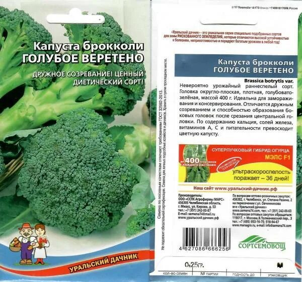 Капуста брокколи описание сорта фото Совместные покупки - Иркутск - Капуста брокколи Голубое Веретено 0,25г (ран) (УД