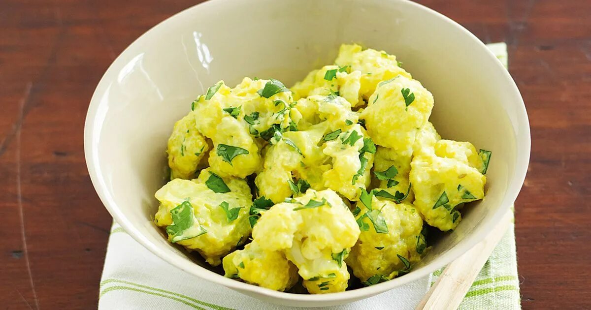 Капуста диетические рецепты с фото Cumin and turmeric steamed cauliflower