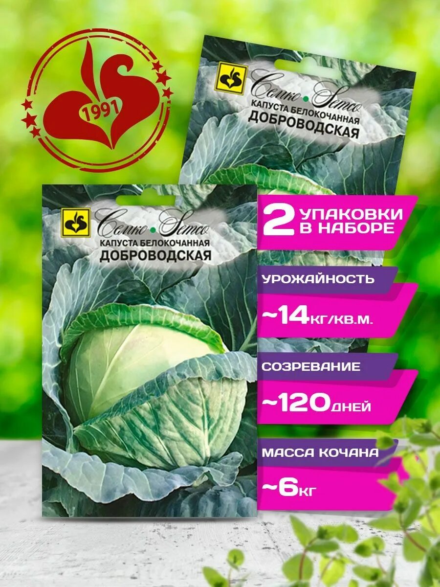 Капуста доброводская описание сорта фото отзывы Семена Капусты Доброводская белокочанной среднеспелой Семко 23782473 купить в ин