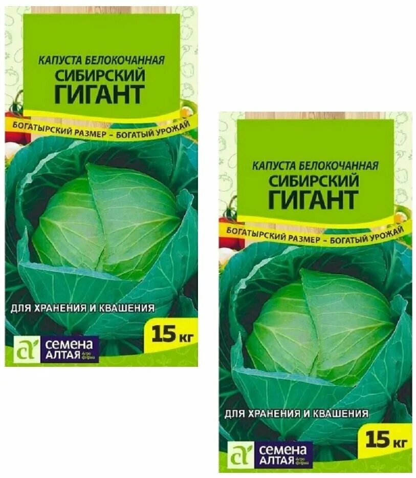 Капуста гигант описание сорта фото Капуста Сибирский гигант (Семена Алтая), 2 шт по 0,5 гр - купить по выгодной цен