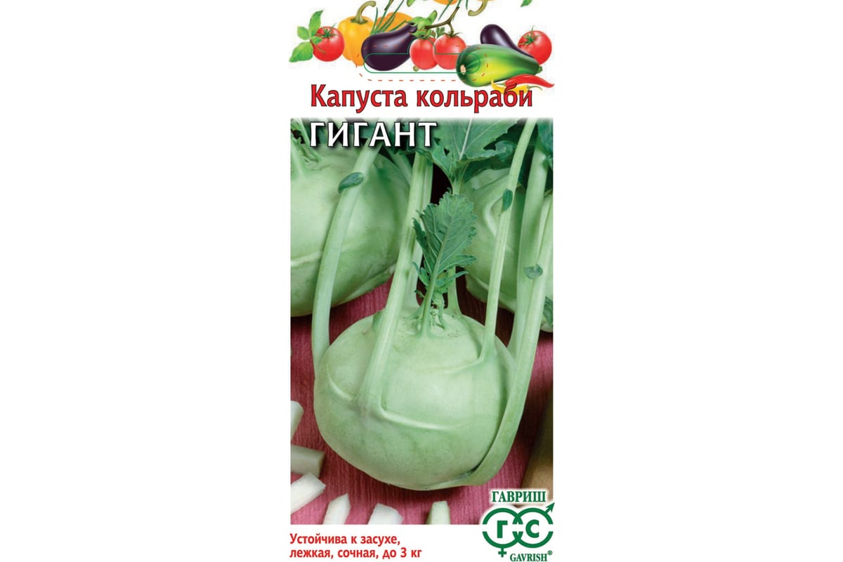 Капуста гигант описание сорта фото Семена ГАВРИШ Капуста кольраби Гигант 0.2 г 2904 - выгодная цена, отзывы, характ