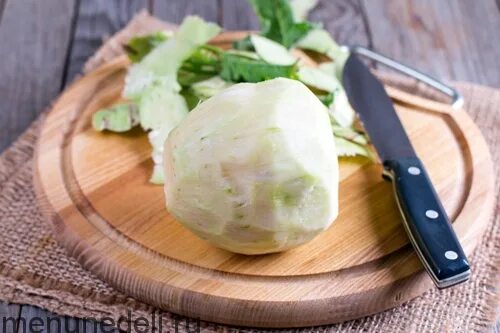Капуста кольраби фото приготовление Рецепт салата из кольраби Меню недели