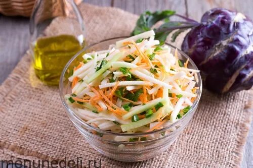 Капуста кольраби фото рецепты салаты Рецепт салата из кольраби Меню недели