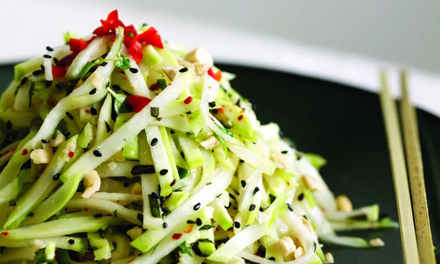 Капуста кольраби рецепты приготовления салатов с фото Thai Salad with Kohlrabi, Cilantro, and Mint Foundation G+E
