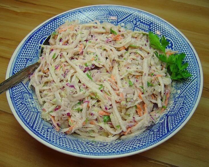 Капуста кольраби рецепты приготовления салатов с фото Kohlrabi and Cabbage Slaw