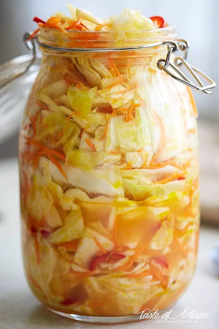 Капуста консервированная рецепты с фото Quick pickled cabbage that is great for enjoying on its own as well as an accomp