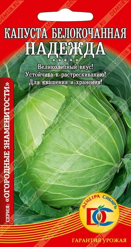Капуста лежебока описание сорта фото капуста белокочанная Надежда /0,5 гр Дем Сиб/ Белокочанная Агрофирма Деметра-Сиб