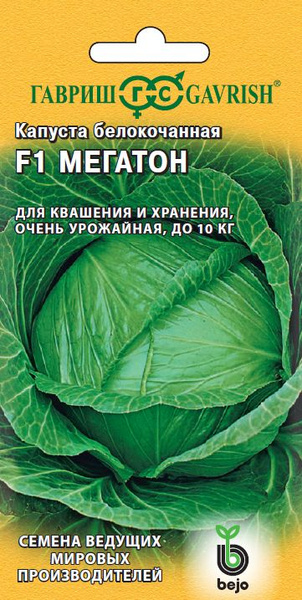 Капуста мегатон f1 отзывы фото Капуста Гавриш мегатон - купить по выгодным ценам в интернет-магазине OZON (1417