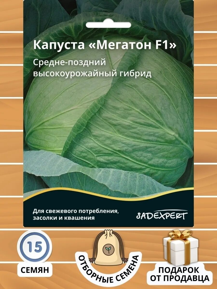 Капуста мегатон f1 отзывы фото Семена Капусты Мегатон 15 семян SADEXPERT 49939150 купить за 150 ₽ в интернет-ма