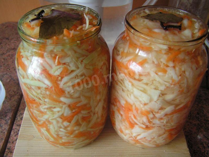 Капуста на зиму пошагово с фото Маринованная капуста быстро и просто рецепт с фото пошагово - 1000.menu