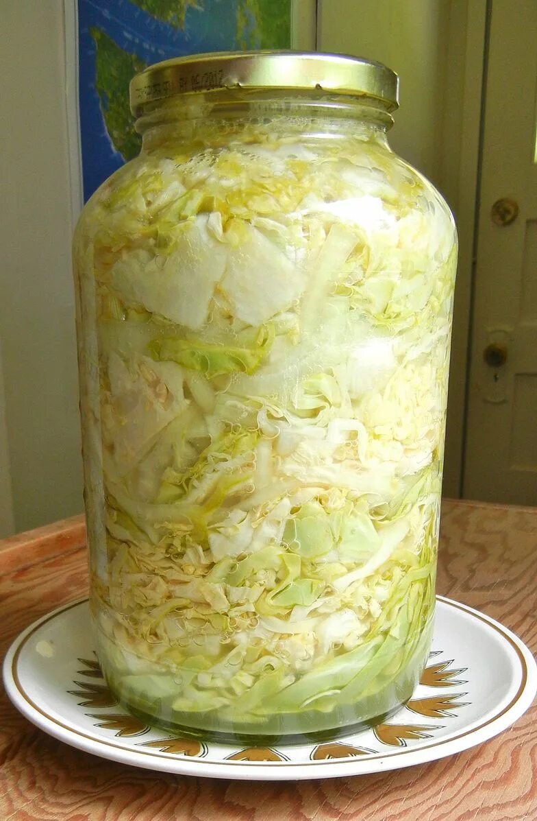 Капуста на зиму пошагово с фото File:Sauerkraut Jar.jpg - Wikipedia