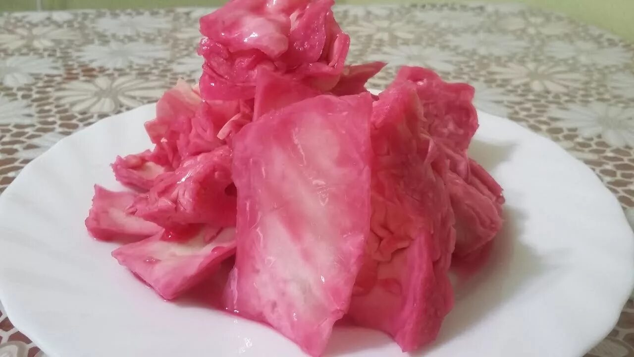 Капуста пелюстка фото Маринованная капуста Розовый фламинго. Капуста ПЕЛЮСТКА. Хрустящая и очень вкусн
