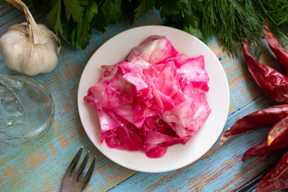 Капуста пелюстка фото Маринованная капуста Пелюстка со свеклой и чесноком Кухонный сумбур Дзен