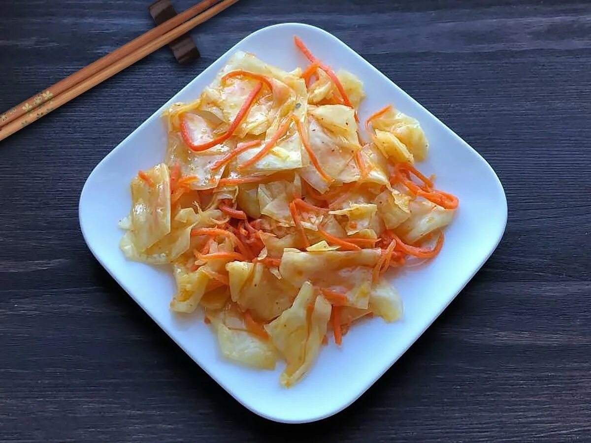 Капуста по корейски по шагово фото Капуста с шафраном маринованная по корейски рецепт с фото - 1000.menu