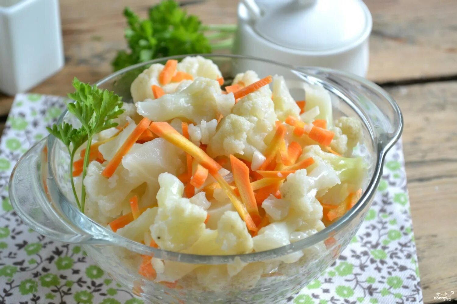 Капуста рецепт фото Маринованная цветная капуста с морковью - пошаговый рецепт с фото на Повар.ру