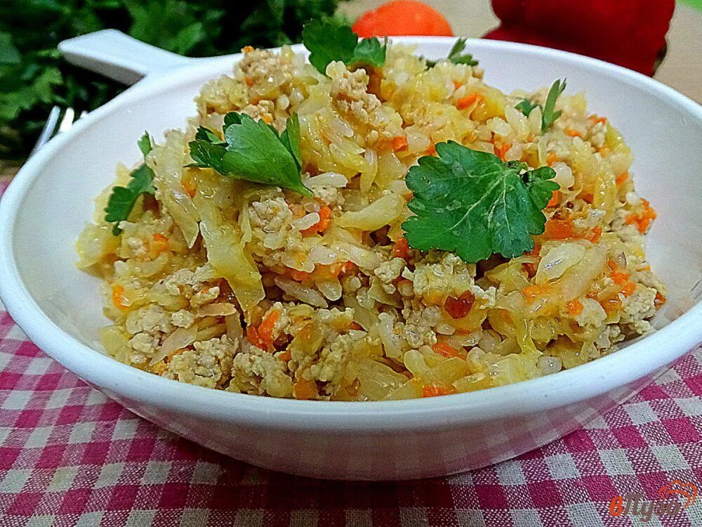 Капуста рис фарш рецепт с фото Капуста тушёная с рисом и фаршем 2 - рецепты с фото на vpuzo.com