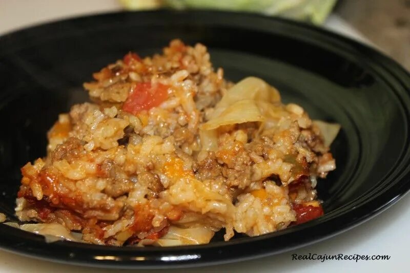 Капуста рис фарш рецепт с фото Meat and Cabbage Casserole (Oven Baked) RealCajunRecipes.com: la cuisine de maw-
