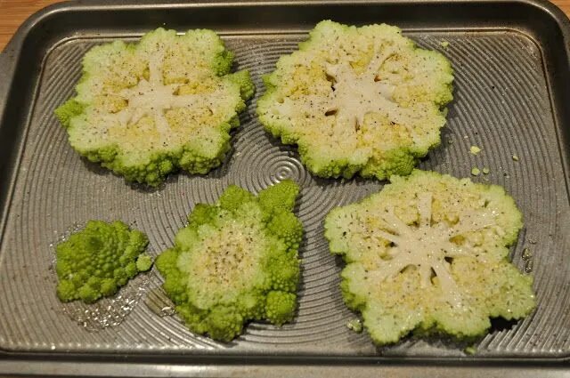 Капуста романеско фото рецепт коротко Broccoli Romanesco or Cauliflower "steaks" with salsa verde - Ciao Chow Linda Ca