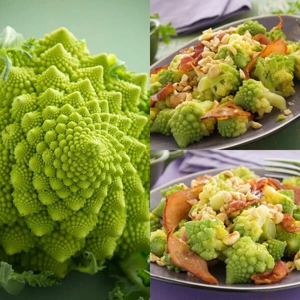 Капуста романеско как готовить рецепты с фото SALAD WITH Romanesco, bacon and nuts. Salad recipes, Healthy recipes, Romanesco