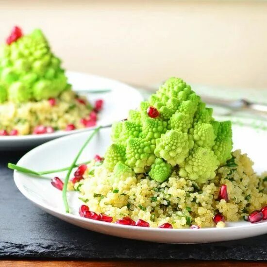 Капуста романеско как готовить рецепты с фото Romanesco Quinoa Herb Salad Healthy salad recipes
